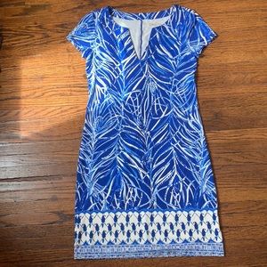 Lilly Pulitzer UPF 50+ Sophiletta Dress in super fun rich blue pattern